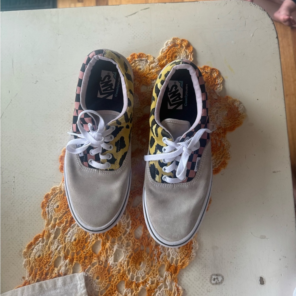 Vans Comfycush Era Mixed Media Suede Checker Leopard